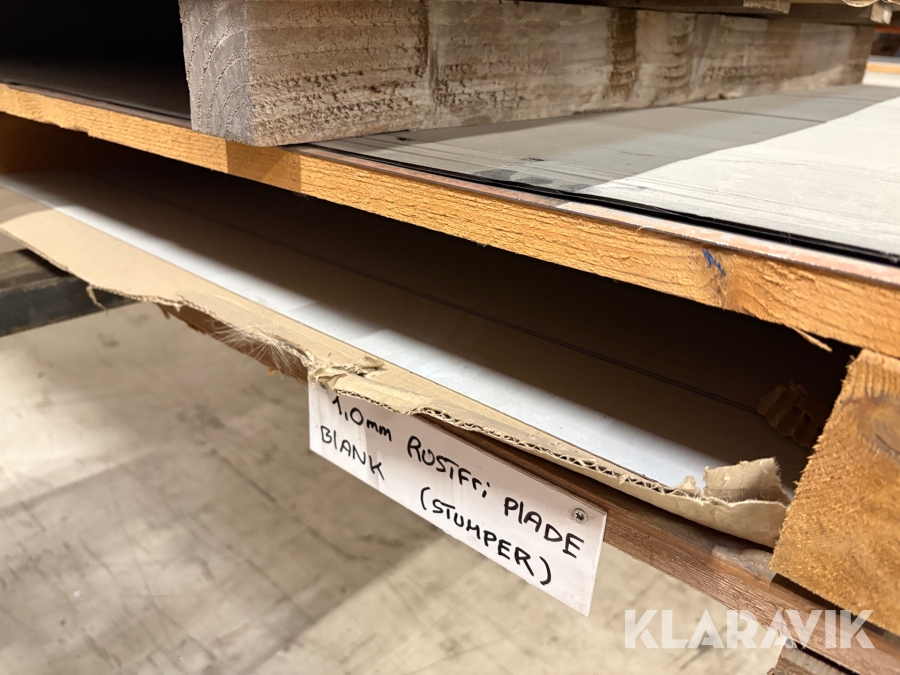 Rustfri stål plader, Ringsted, Klaravik auktioner