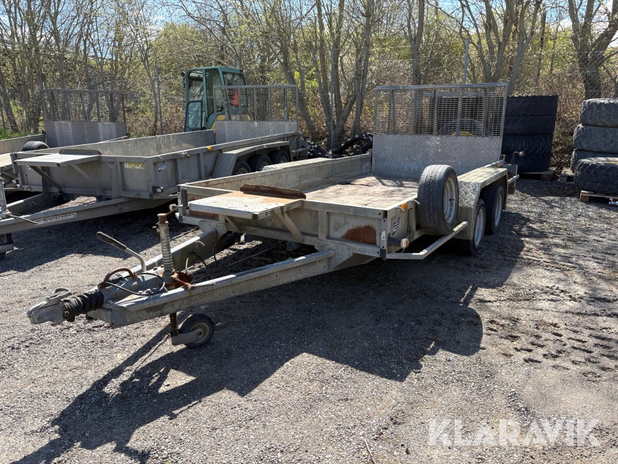 Maskinetrailer til personbiler Ifor Williams trailer GP126GM