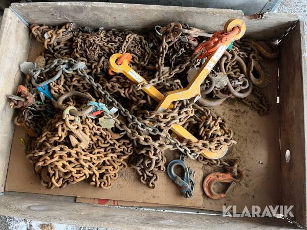 Assorterede brønkæder og kædeslæng 1 palle