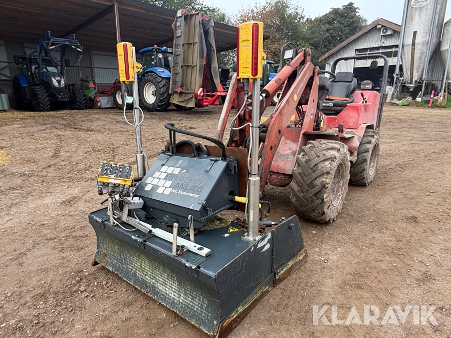 Sandafretter Mekos ANK 125 laserstyret med 2 Trimble LR410 lasermodtagere