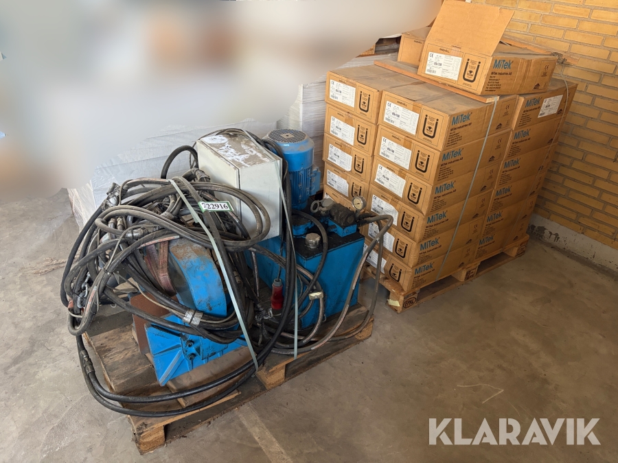 Hydraulisk tandpladepresser 1 palle med tandplader medfølger