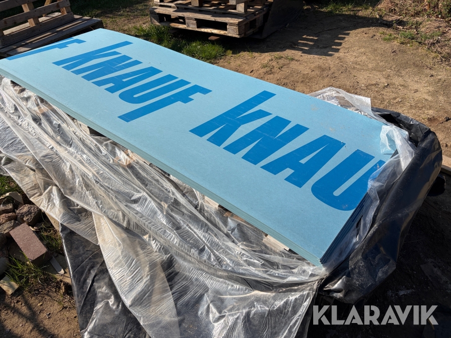 Knauf GKBI imprægnerede/fugtbestandige gipsplader 40 styk 