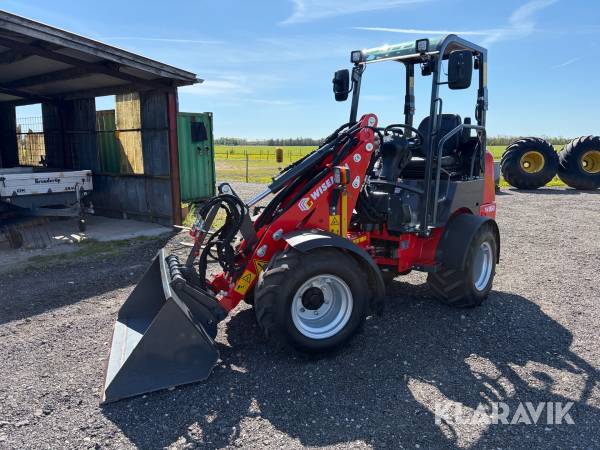 Minilæsser Wiseman W1160 med skovl og hydrauliske gafler