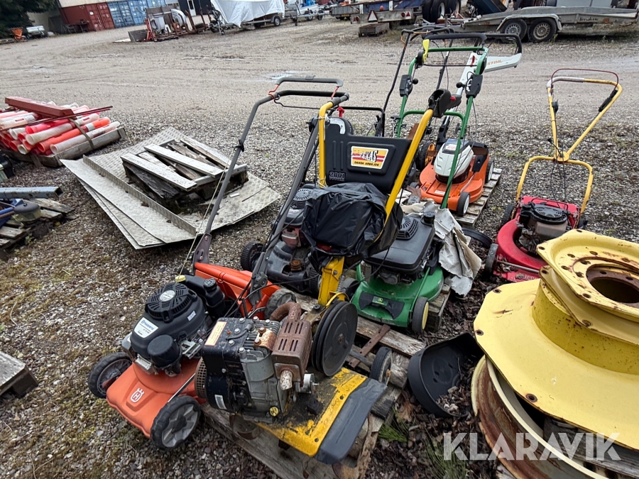 Græsslåmaskine og fræser lot John deere, Husqvarna, Stihl,  McCulloch
