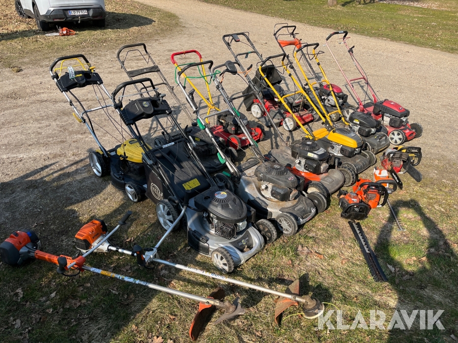 Blandet lot havemaskiner 