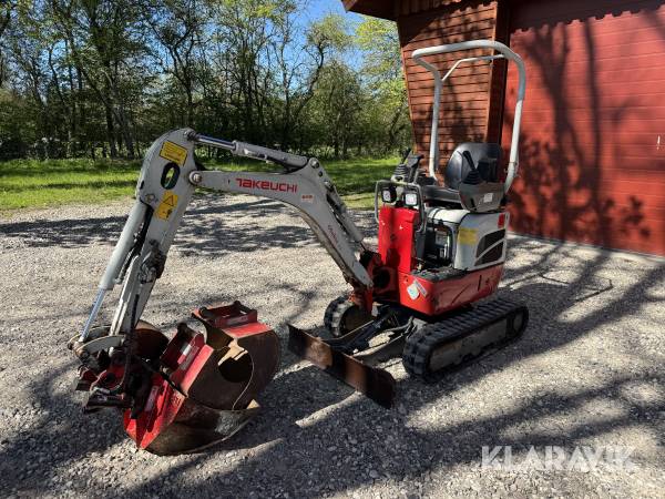 Gravemaskine Takeuchi TB210 med skovlpakke