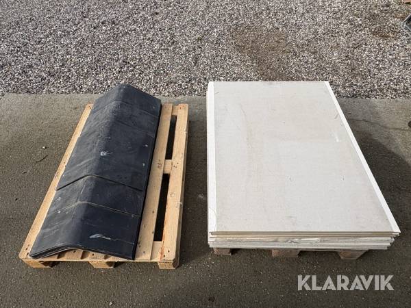 Aquapanel, gipsplader og rygningsplader blandet lot