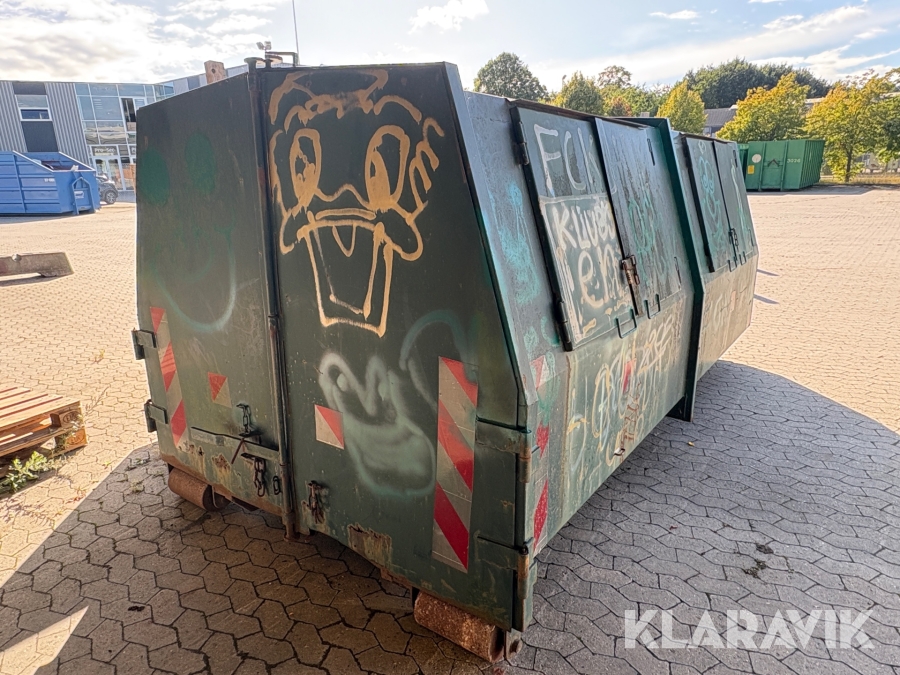 Lukket affaldscontainer