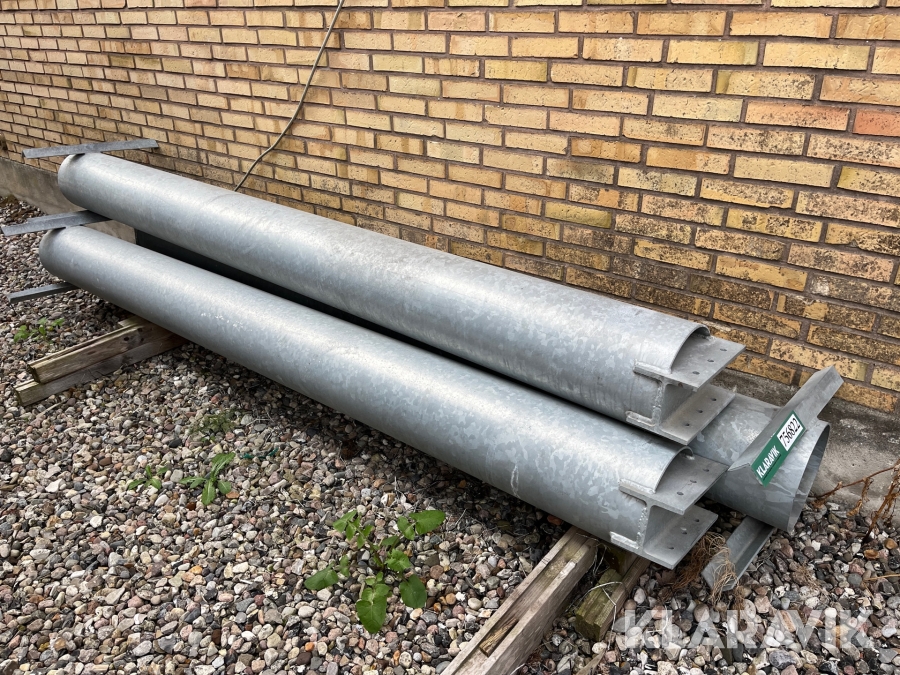 Stålsøjler galvaniseret 3 styk