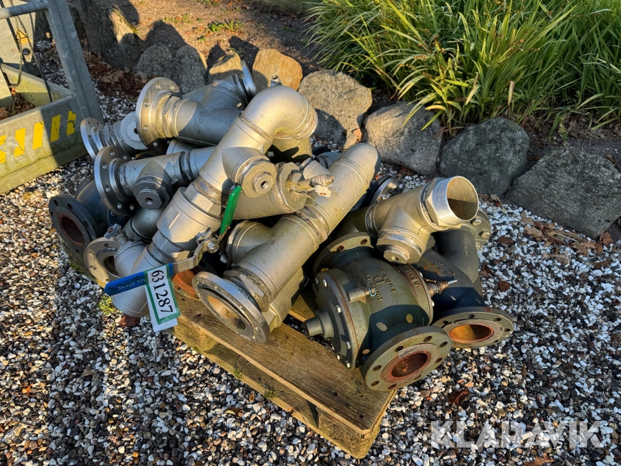 Lot - diverse ventiler, rørdele og fittings