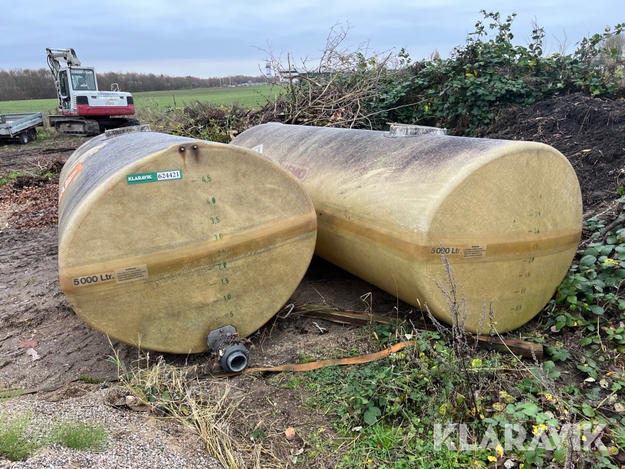 Glasfiber tanke Epoke/Chemo 5000 2 styk