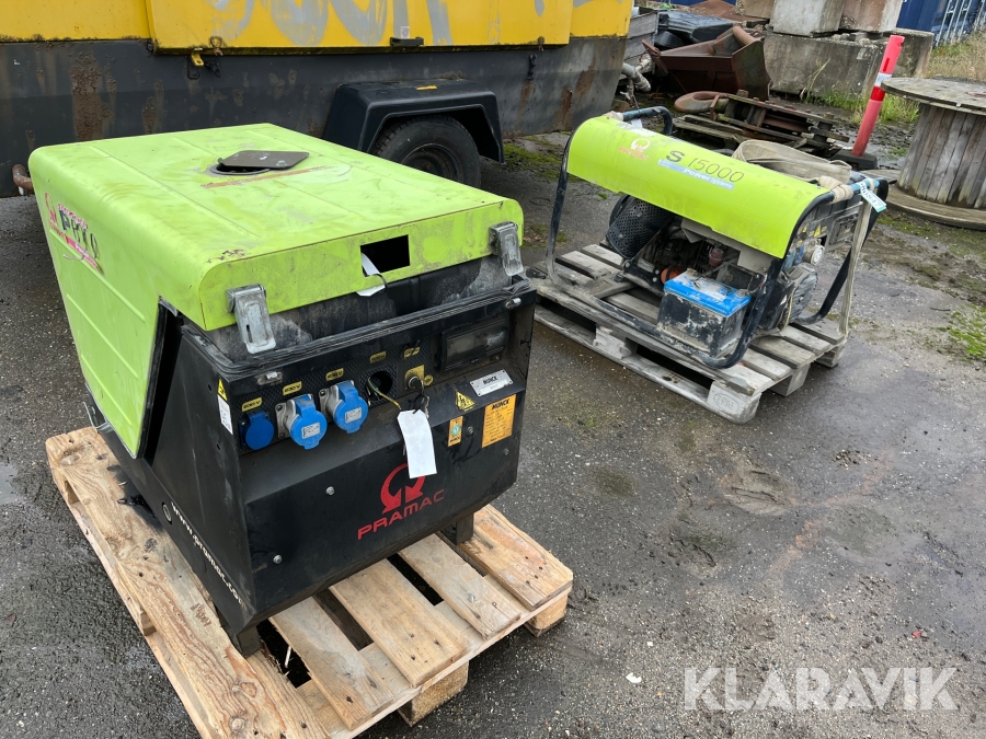 Generatorer Pramac P6000/S15000 diesel 2 styk