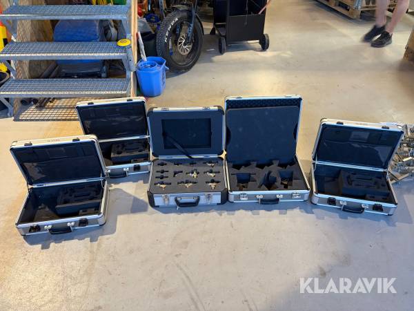 Stålkufferter med skumindlæg - 5 styk