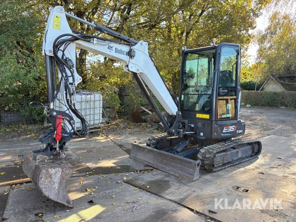 Gravemaskine Bobcat E35Z med 2D gravesystem og centralsmøring