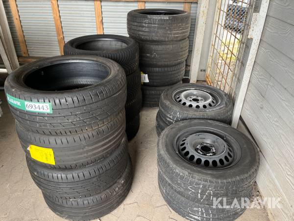 Dæk og fælge Hankook/Michelin/Toyo 4 sæt 