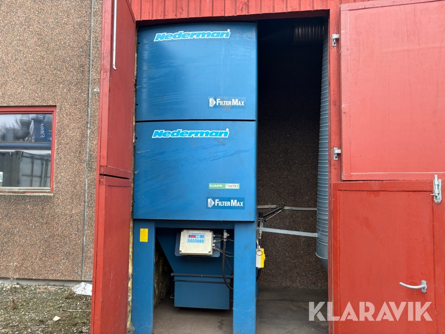 Komplet udsugningsanlæg Nederman FilterMax FM 30 med ca 140 m rør & 15 udsugnings punkter
