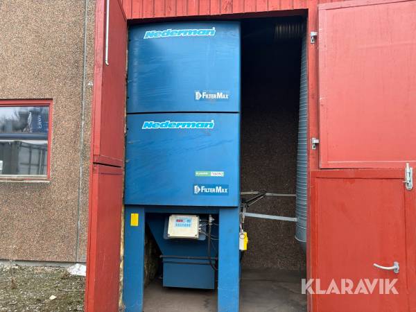 Komplet udsugningsanlæg Nederman FilterMax FM 30 med ca 140 m rør & 15 udsugnings punkter