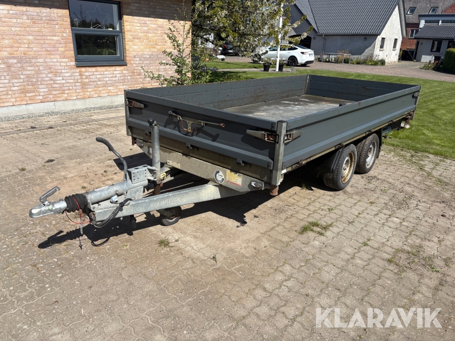 Tiptrailer 3-vejs Hapert E3500 375x180 Multi med slisker