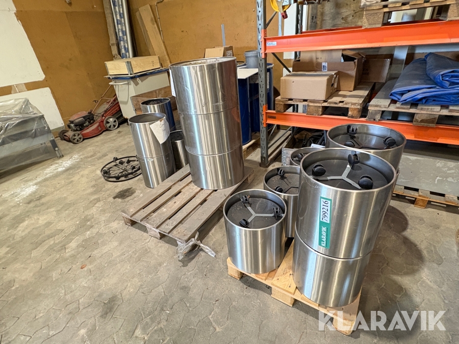 Stålkrukker 16 styk - assorteret