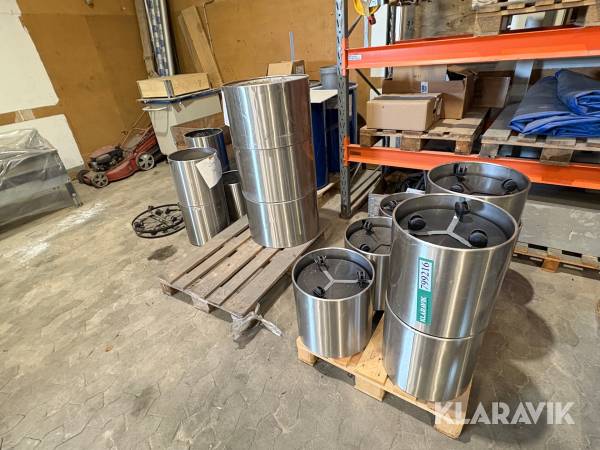 Stålkrukker 16 styk - assorteret