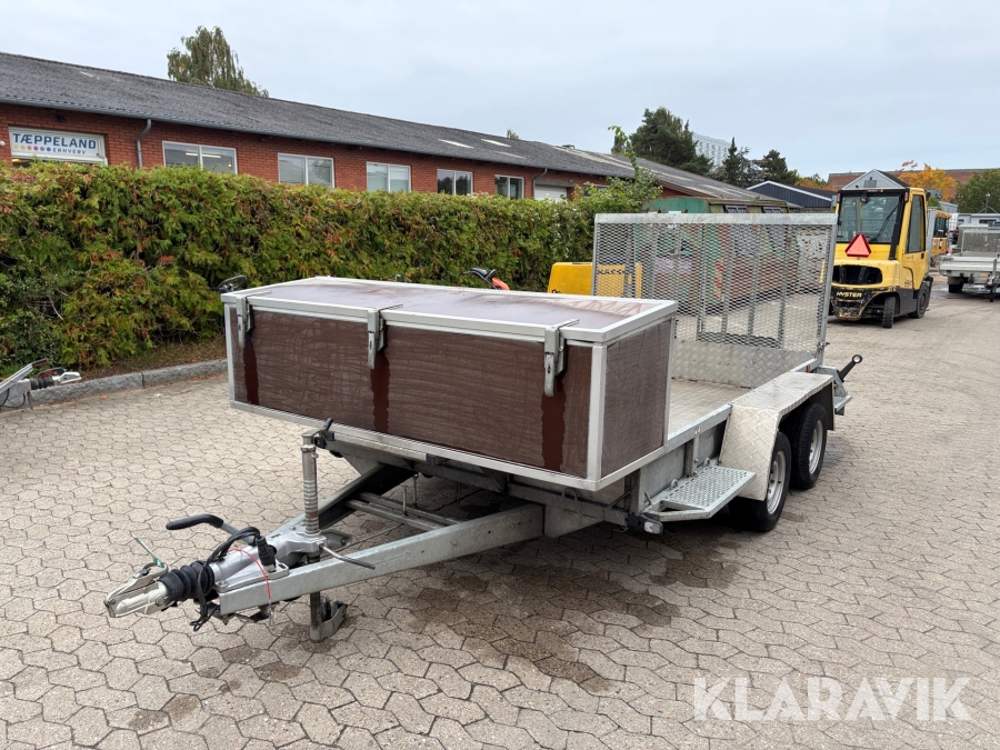 Maskintrailer Variant 3518 M3 med værktøjskasse og rampe