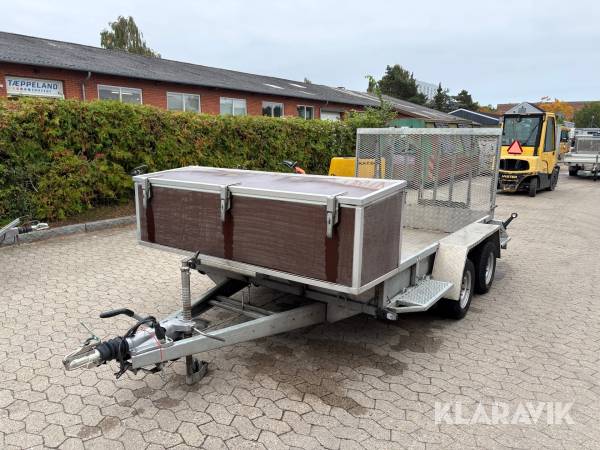 Maskintrailer Variant 3518 M3 med værktøjskasse og rampe