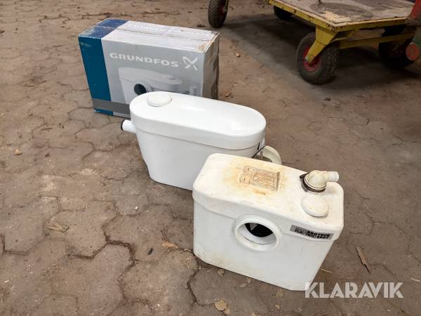 Afløbspumper Grundfoss + Sanibroyeur 2 enheder