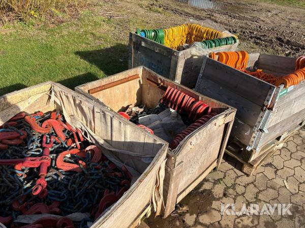 Løftekæder med kroge - stort lot