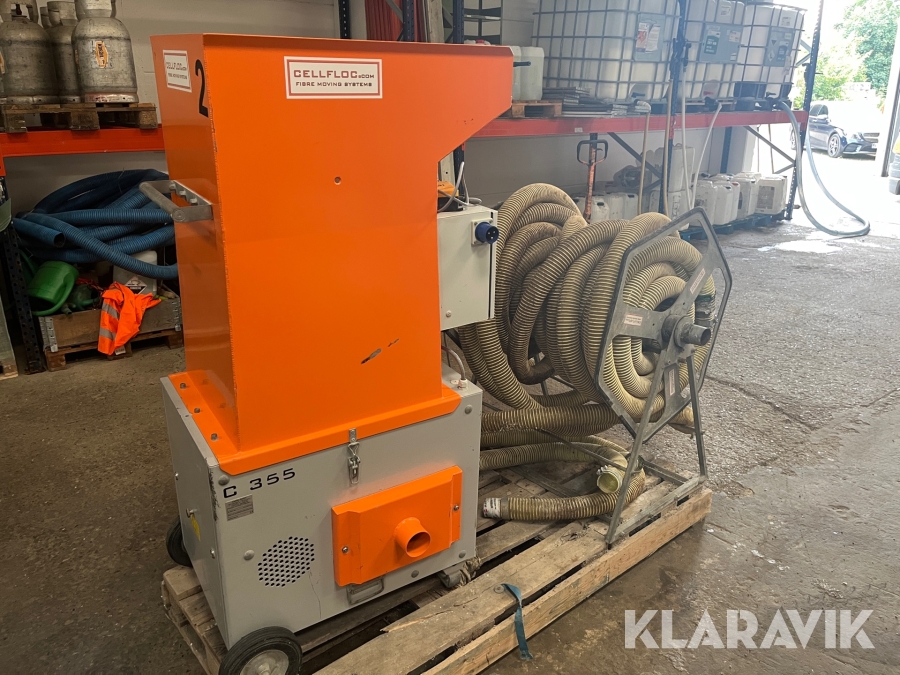Isoleringsmaskine Cellfloc C355, Hedensted, Klaravik auktion
