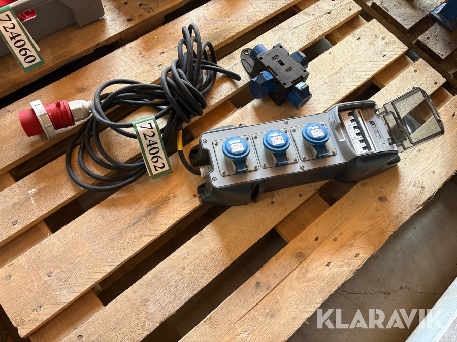 Transportabel byggestrømstavle og strømfordeler Legrand