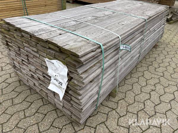 Trykimprægneret brædder Fyr Sekstra - 16x100x2700 mm - 310 styks