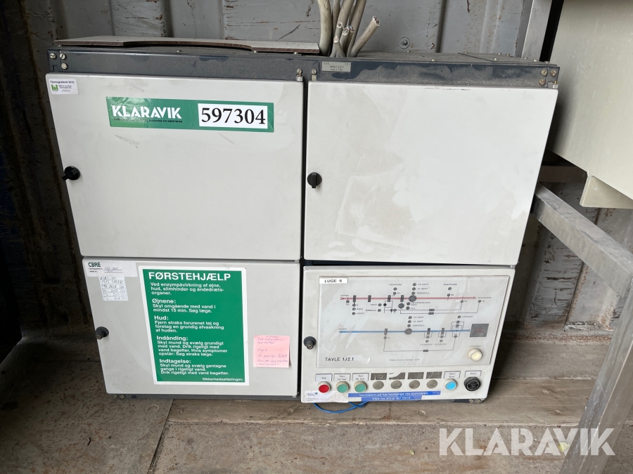 El-tavle 86x77cm med indhold