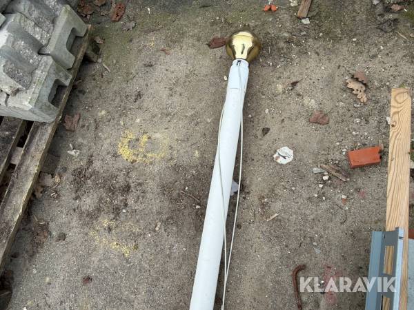 Flagstænger med beton blok fod 2 styk