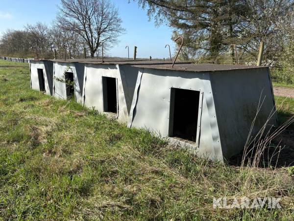 Isoleret frilands hytte 4 styk til små husdyr