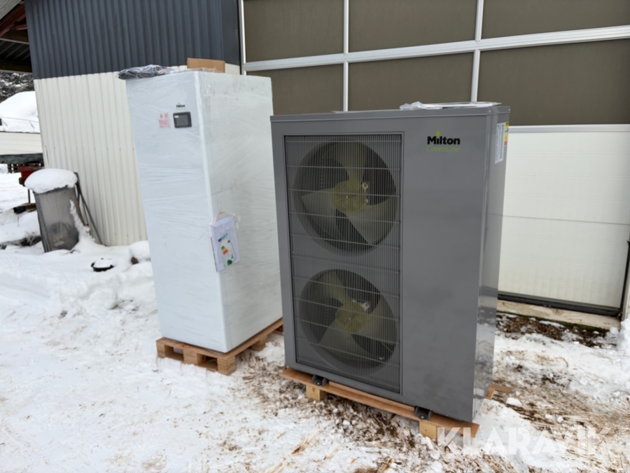 Varmepumpe Milton Luft/vand 15 kw udvendig og indvendig del