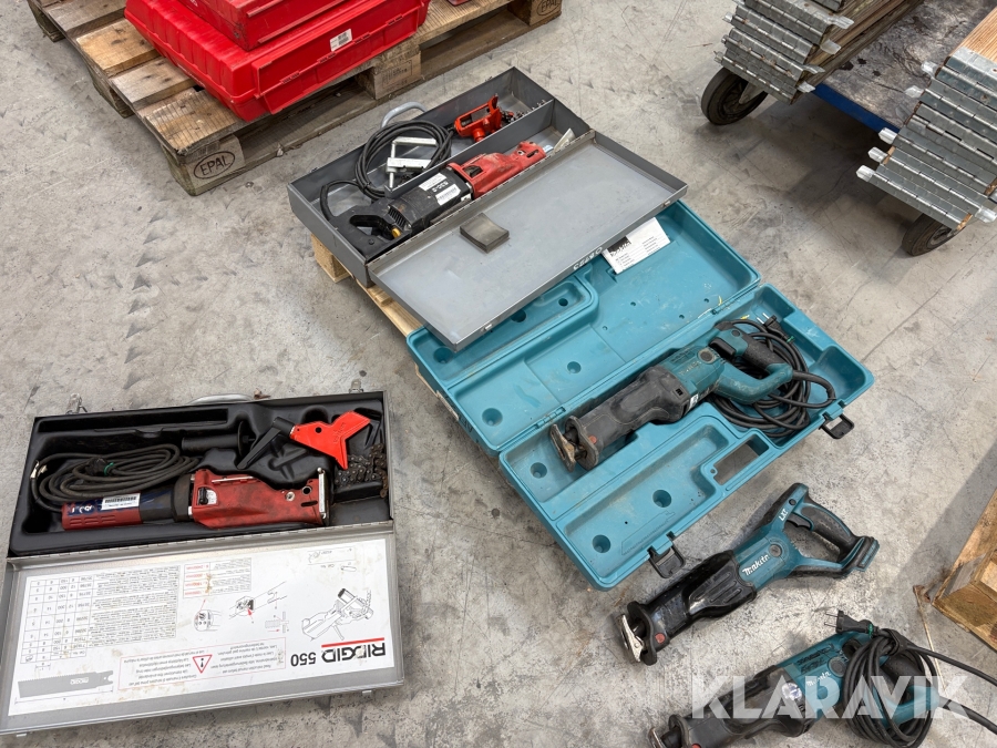 Bajonetsav og gevindskærer RIDGID 550 og 530-2 samt Makita