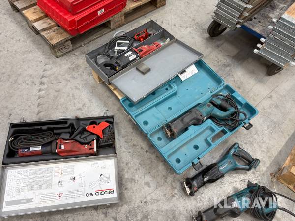 Bajonetsav og gevindskærer RIDGID 550 og 530-2 samt Makita