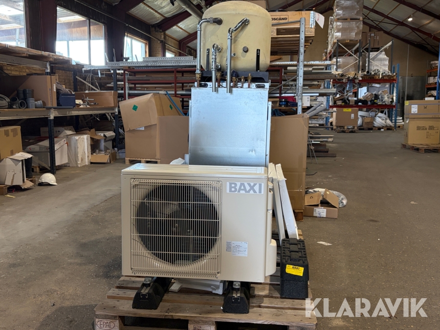 Varmepumpe Baxi 6 kW Inderdel + yderdel + buffertank