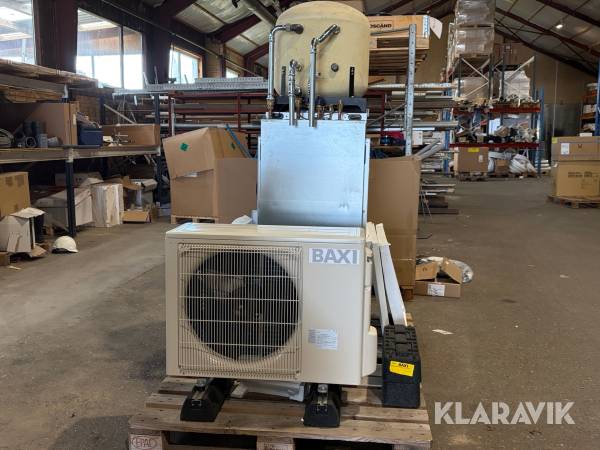 Varmepumpe Baxi 6 kW Inderdel + yderdel + buffertank