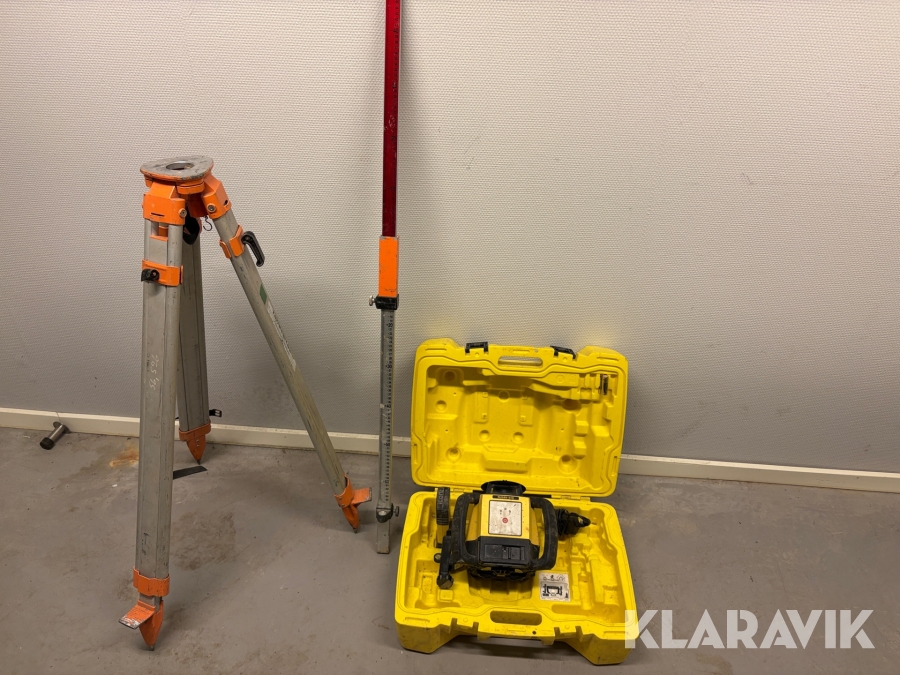 Rotationslaser med stativ og modtager Leica Rugby 610