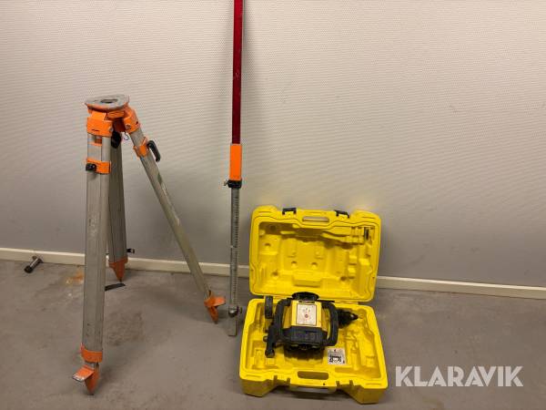 Rotationslaser med stativ og modtager Leica Rugby 610