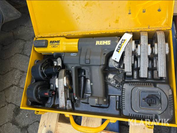 Rems minipress sæt Rems komplet med 2 batterier, lader
