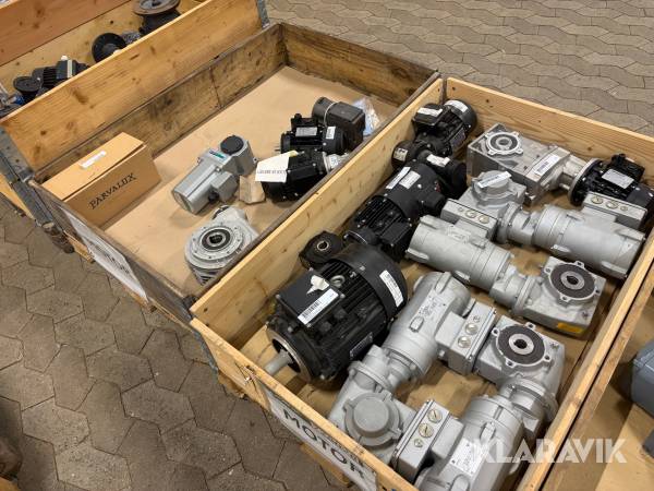 Elmotorer og gearmotorer/gearkasser 2 paller