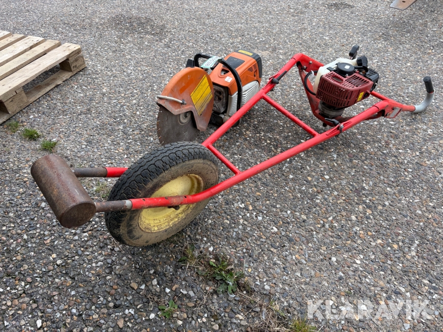 Jordboremaskine og kapsav Stihl og Pflanzfuch 2 styk