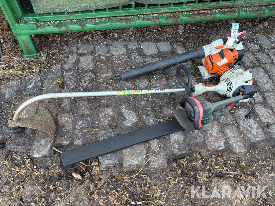 Løvblæser, hækkeklipper og græstrimmer STIHL,metabo