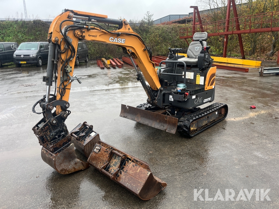 Minigraver Case CX17C med skovle og tilt
