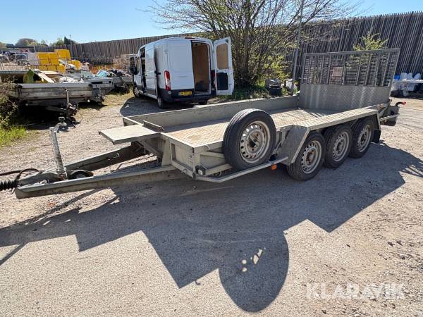 Maskintrailer 3 akslet Ifor Williams GP147-3 3500kg