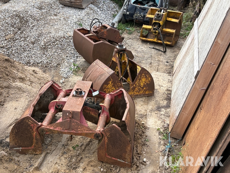 Hydrauliske grabbe til lastbilkran, 4 Styk
