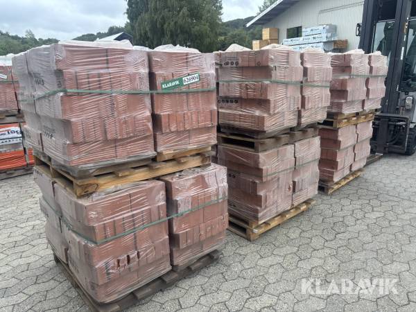 Mursten  EW0465 Rød 1920 styk 24 hoveder på paller