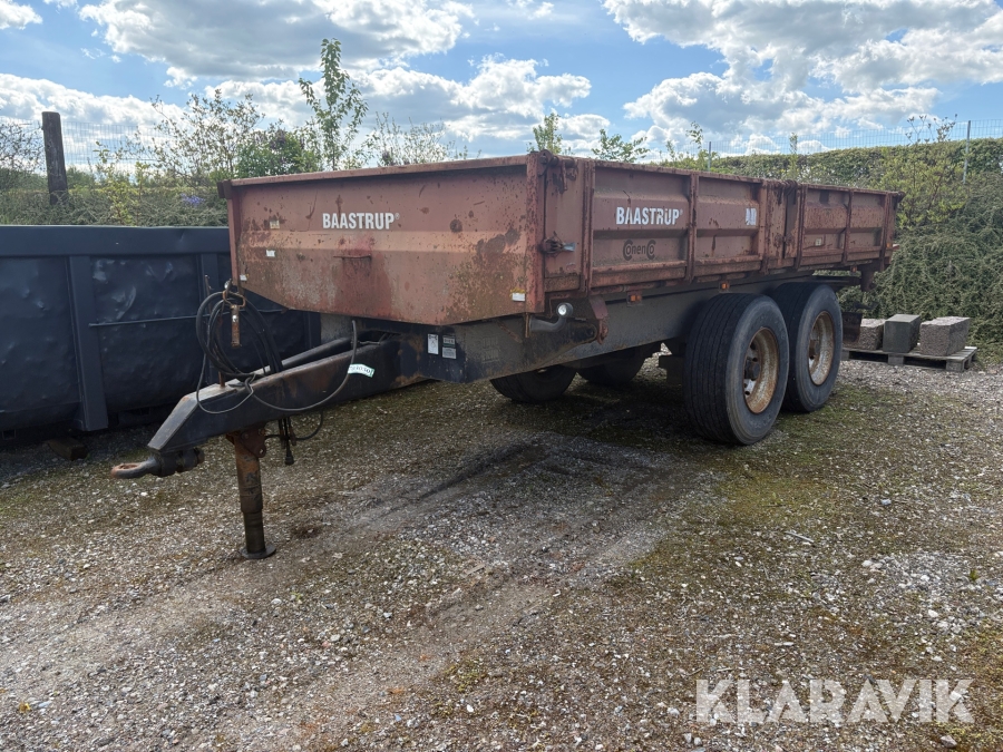 Entreprenørvogn Baastrup 12 Tons med 3 vejs tip.